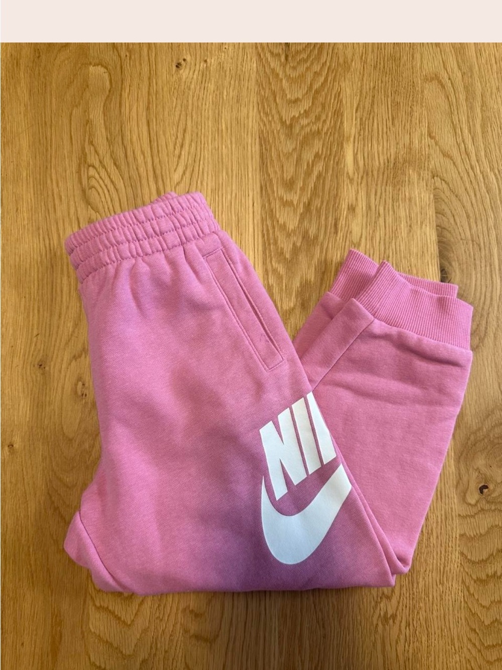 Nike Kids Pink Jogger Sweatpants with White Logo size 5-6years